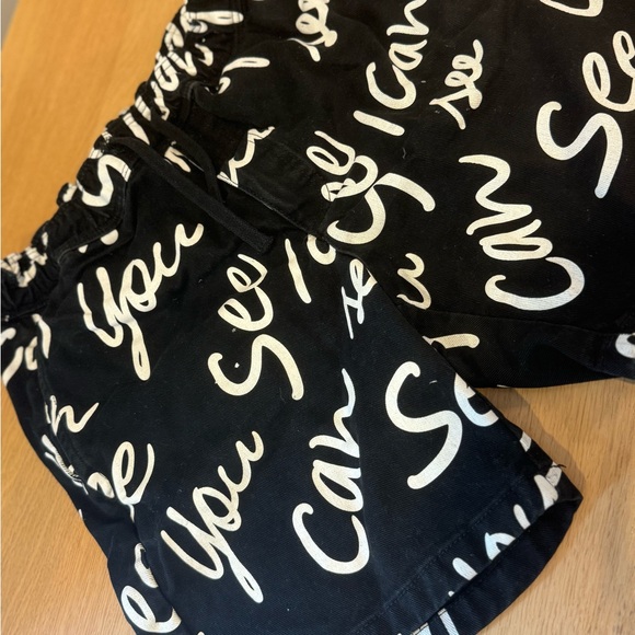 Zara Monochrome Patterned Shorts - Picture 2 of 3